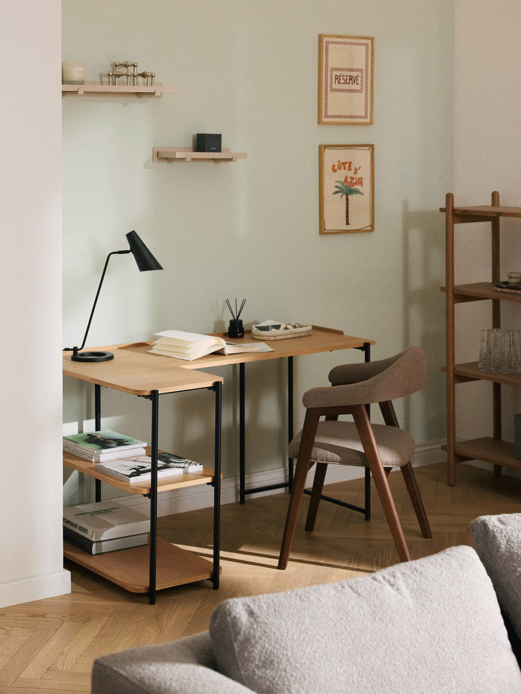 Renee Corner Desk in Ash