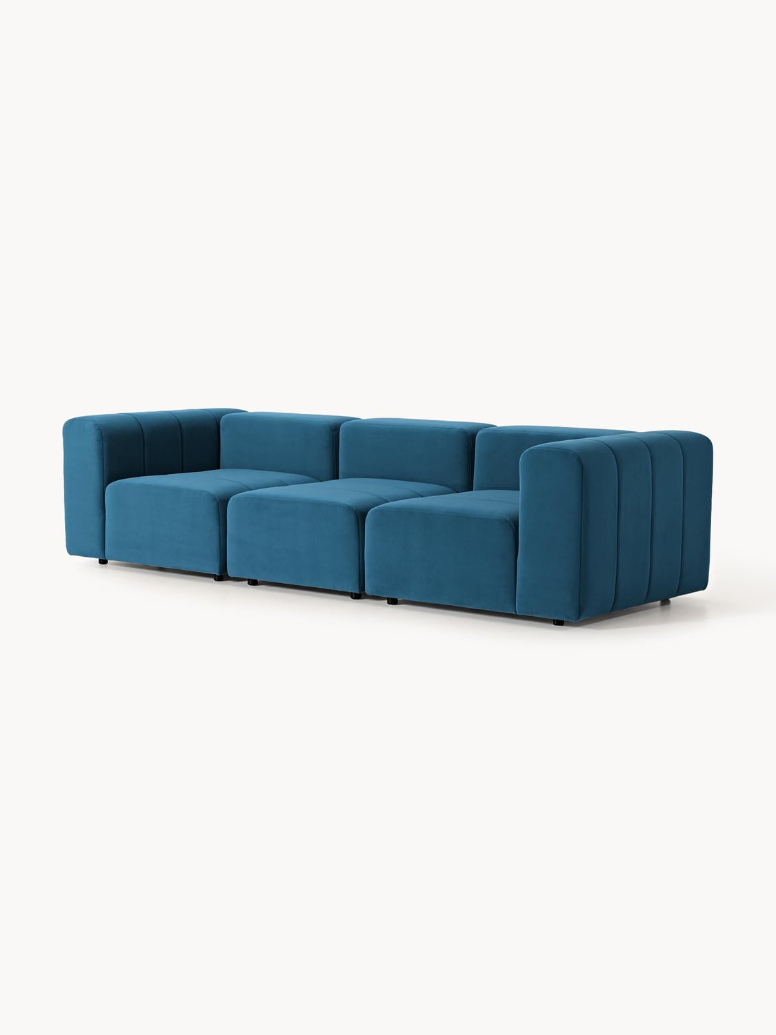 Lena Modular Velvet-Sofa (4-seater) — Teal