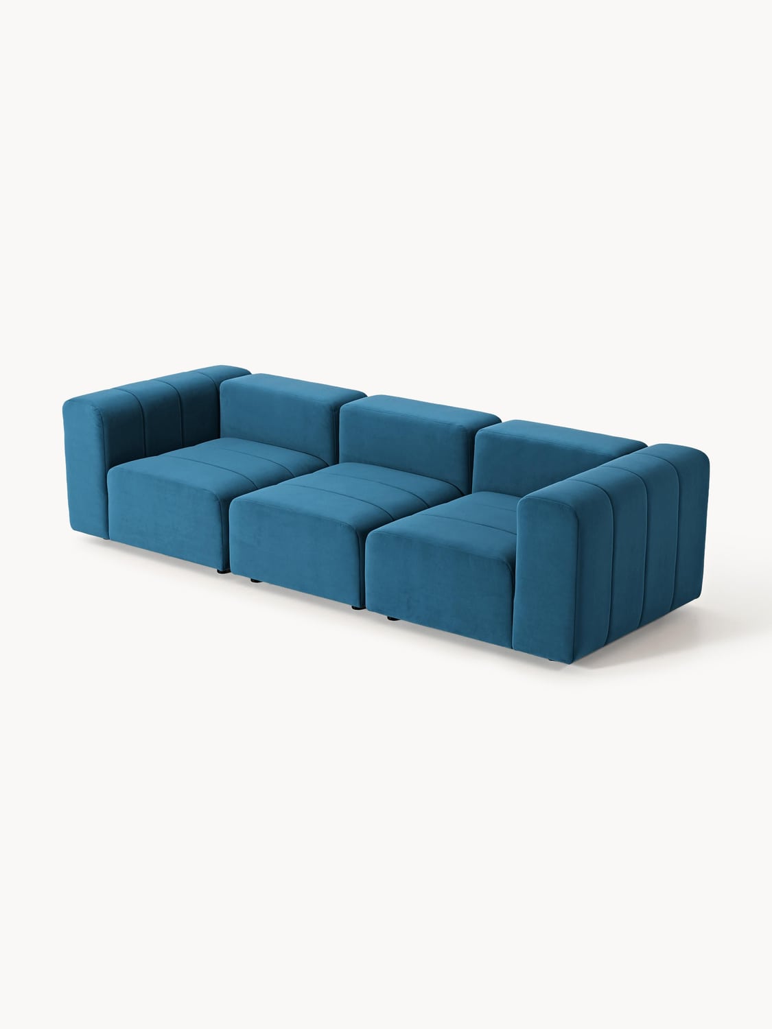 Lena Modular Velvet-Sofa (4-seater) — Teal
