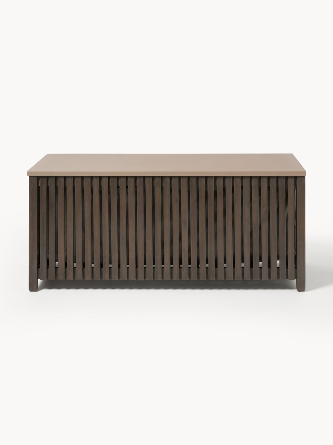 Arkin Garden Storage Box in Acacia with Insert, B 129 cm — Chocolate