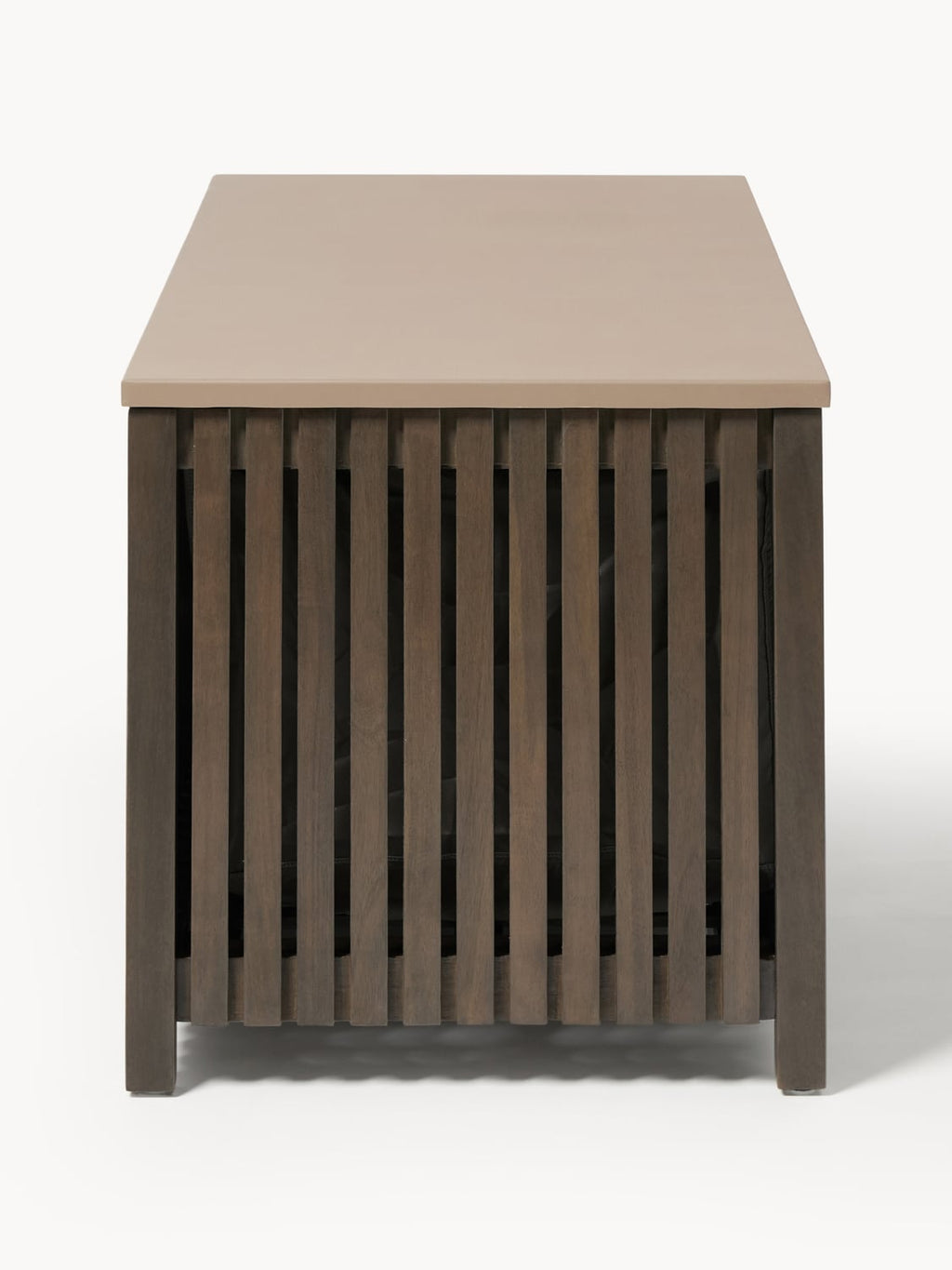 Arkin Garden Storage Box in Acacia with Insert, B 129 cm — Chocolate