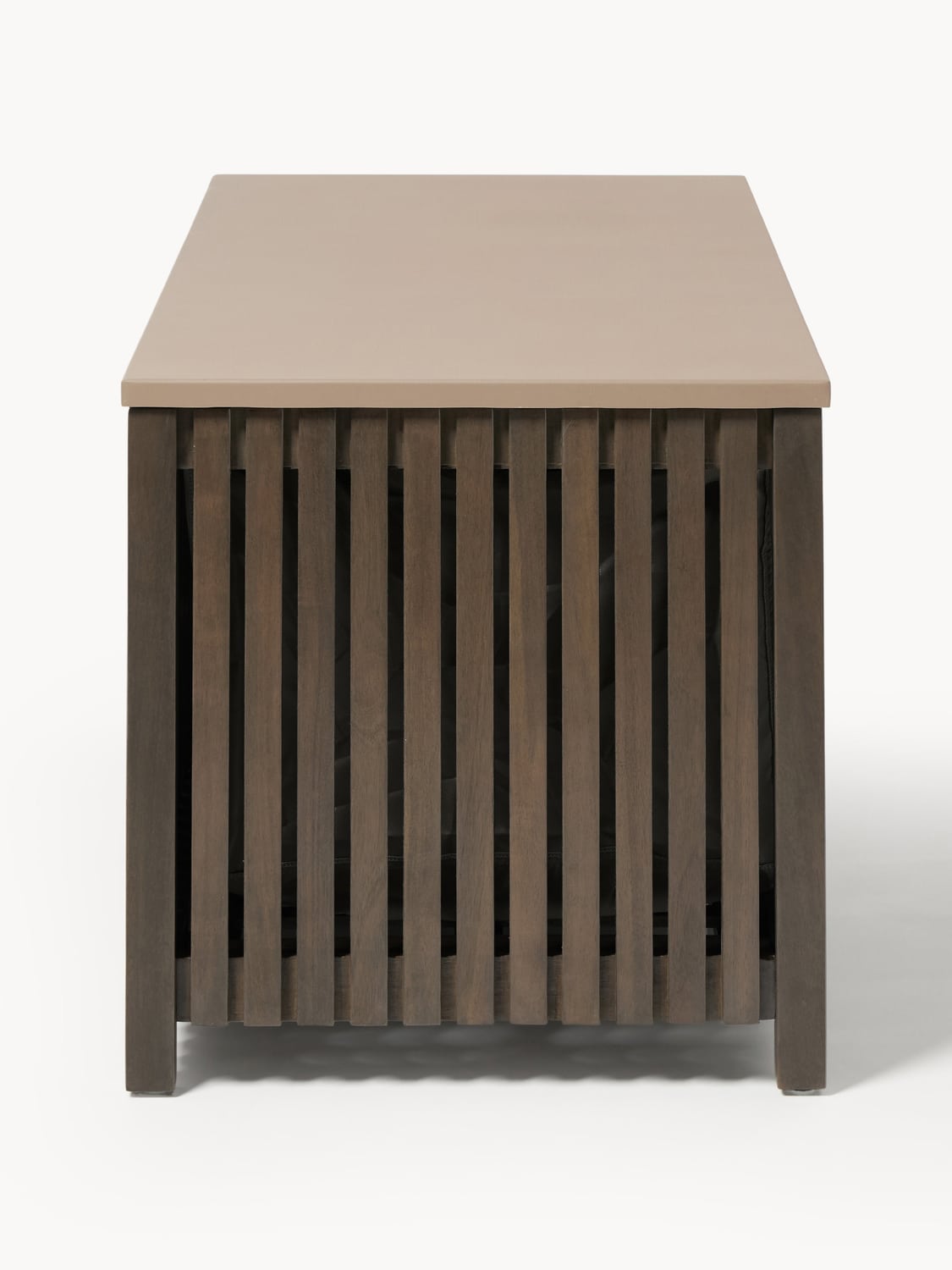 Arkin Garden Storage Box in Acacia with Insert, B 129 cm — Chocolate