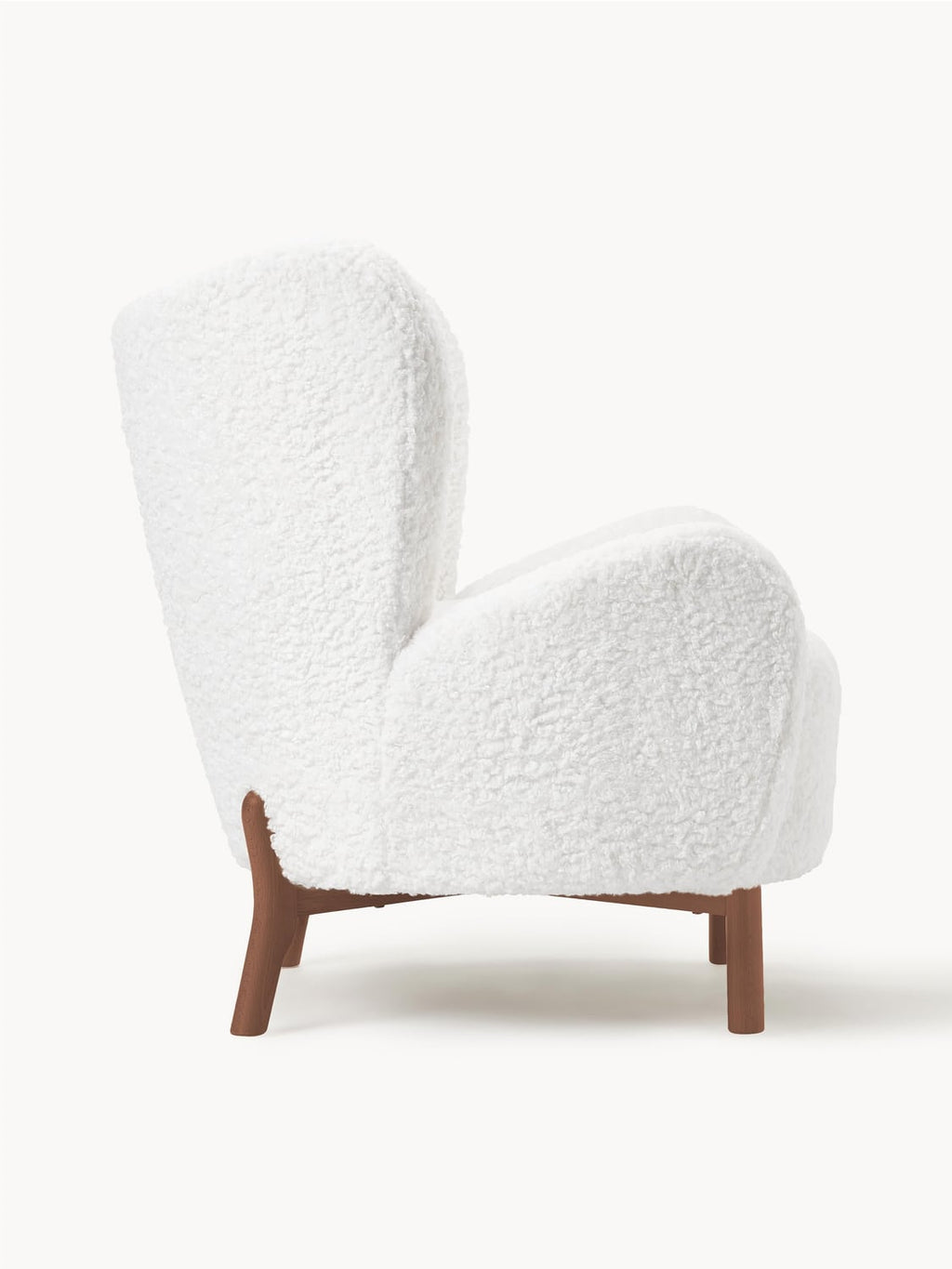 Kalia Teddy Wingback Chair — Ivory