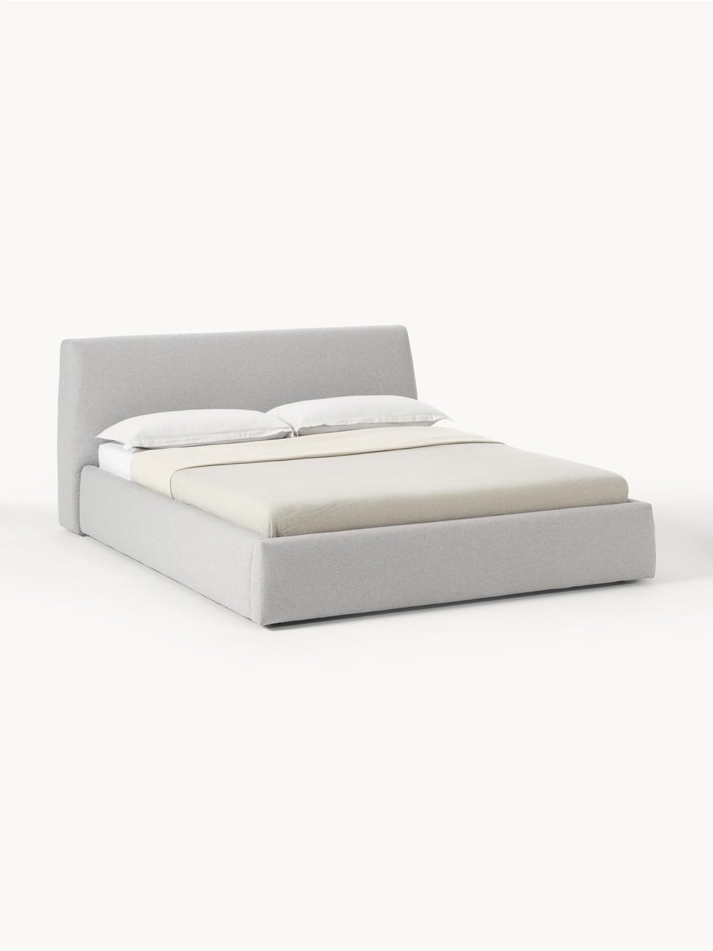 Cloud Upholstered Bed with Storage — Mist Grey