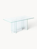 Anouk Dining Table in Glass, 180 x 90 cm — Off-White