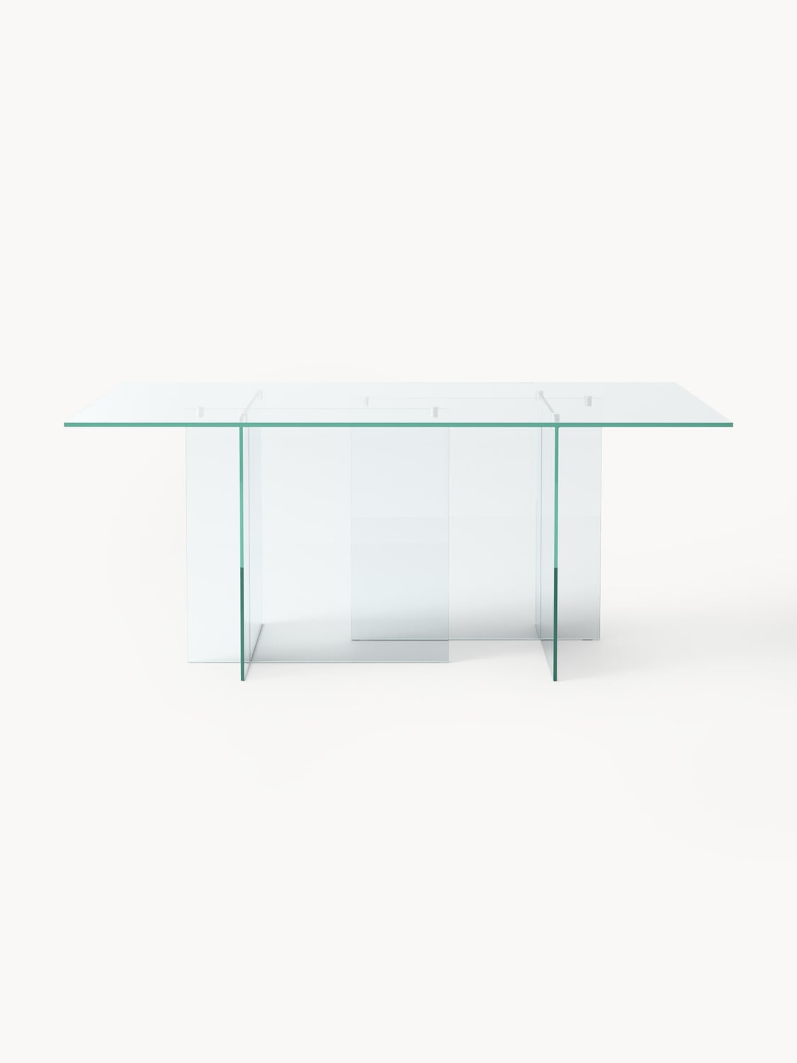 Anouk Dining Table in Glass, 180 x 90 cm — Off-White
