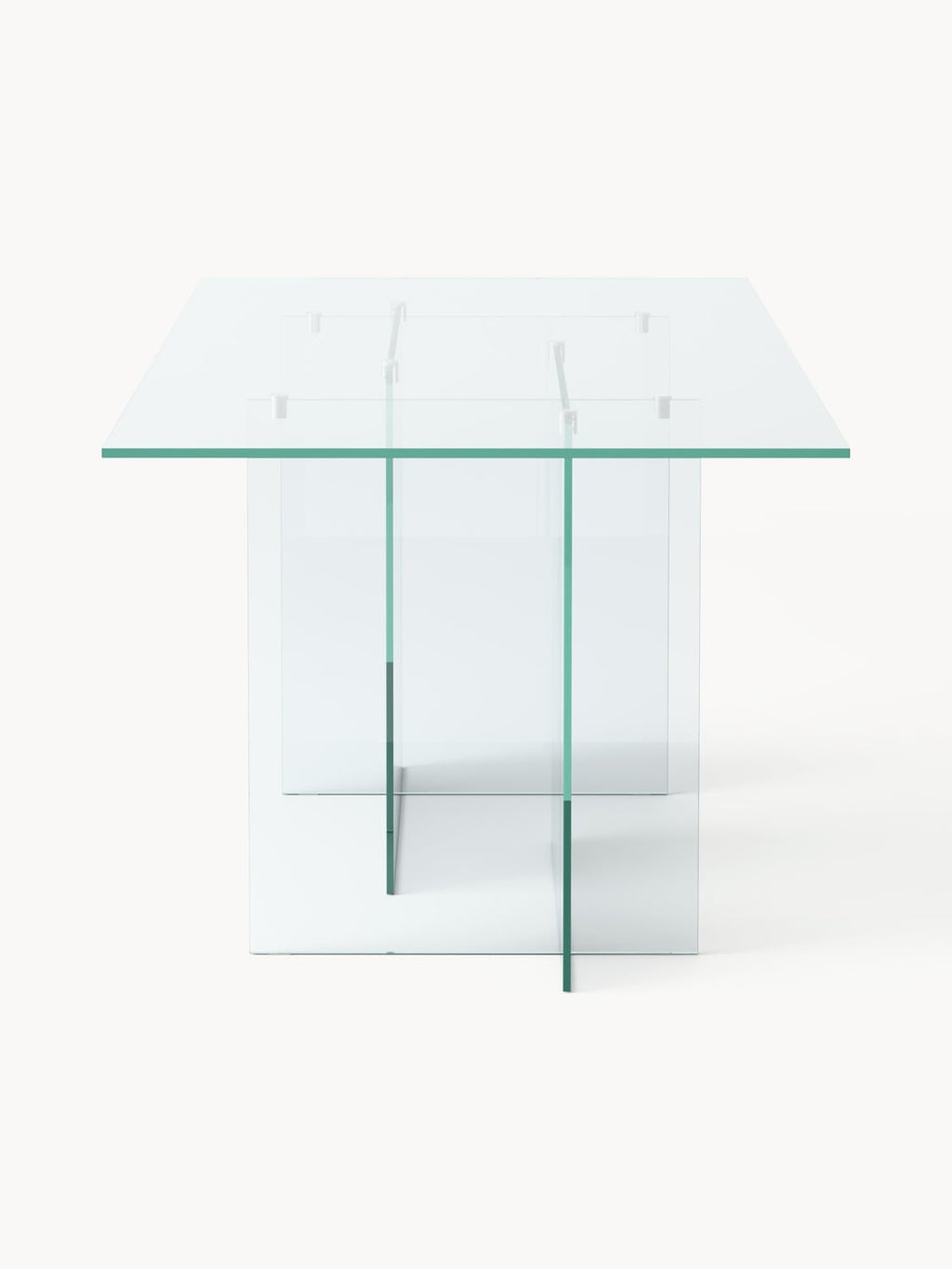 Anouk Dining Table in Glass, 180 x 90 cm — Off-White