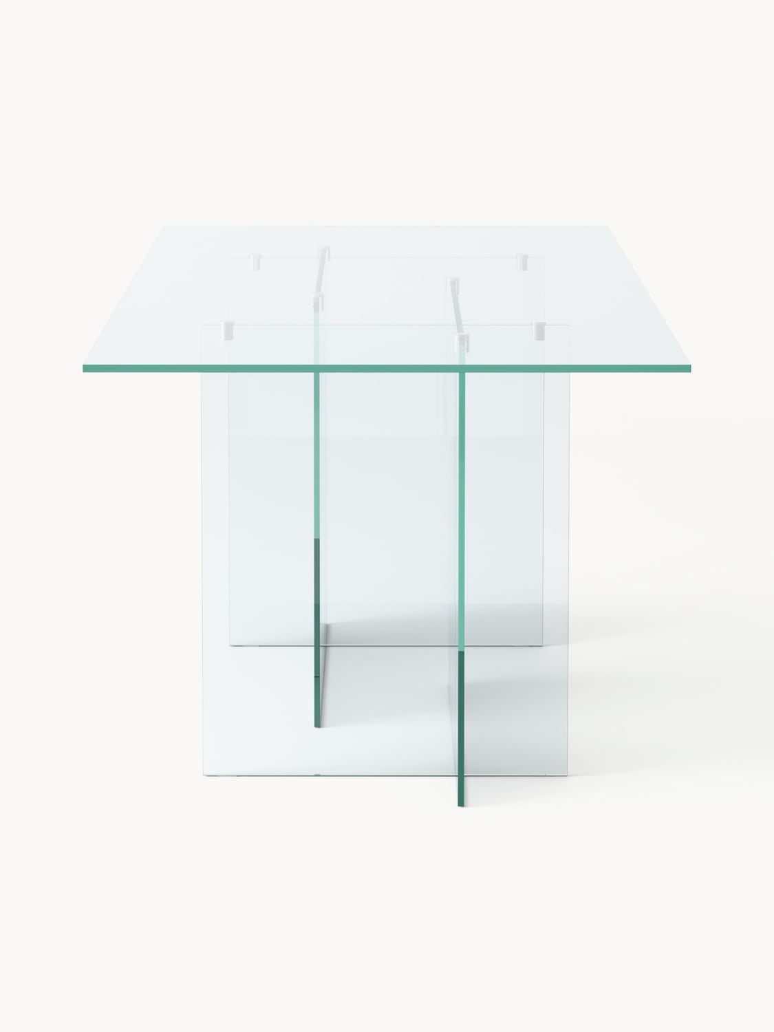 Anouk Dining Table in Glass, 180 x 90 cm — Off-White