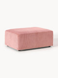 Melva Corduroy-Ottoman, B 99 x T 72 cm — Warm Grey
