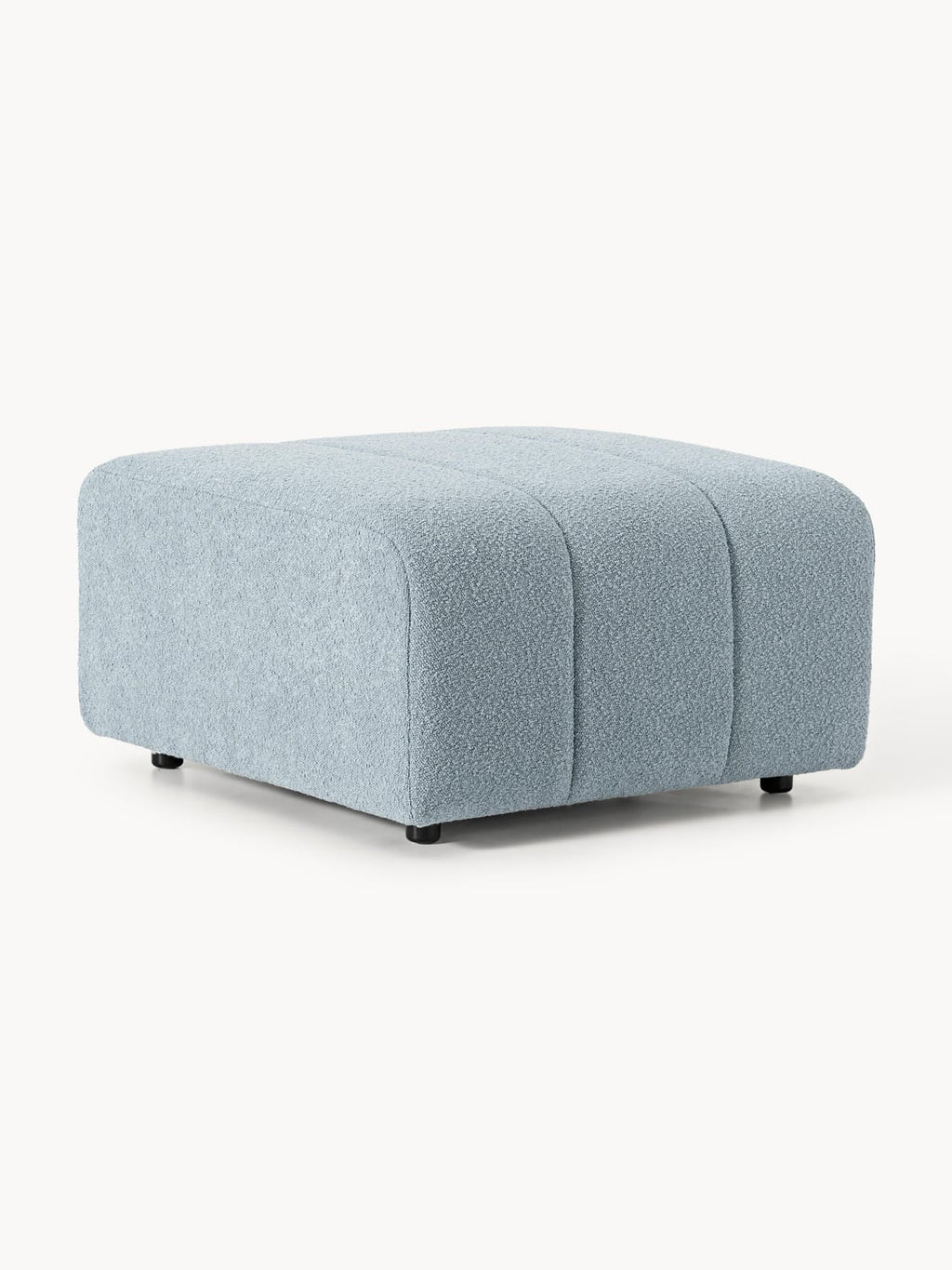 Lena Bouclé Sofa Ottoman — Lilac