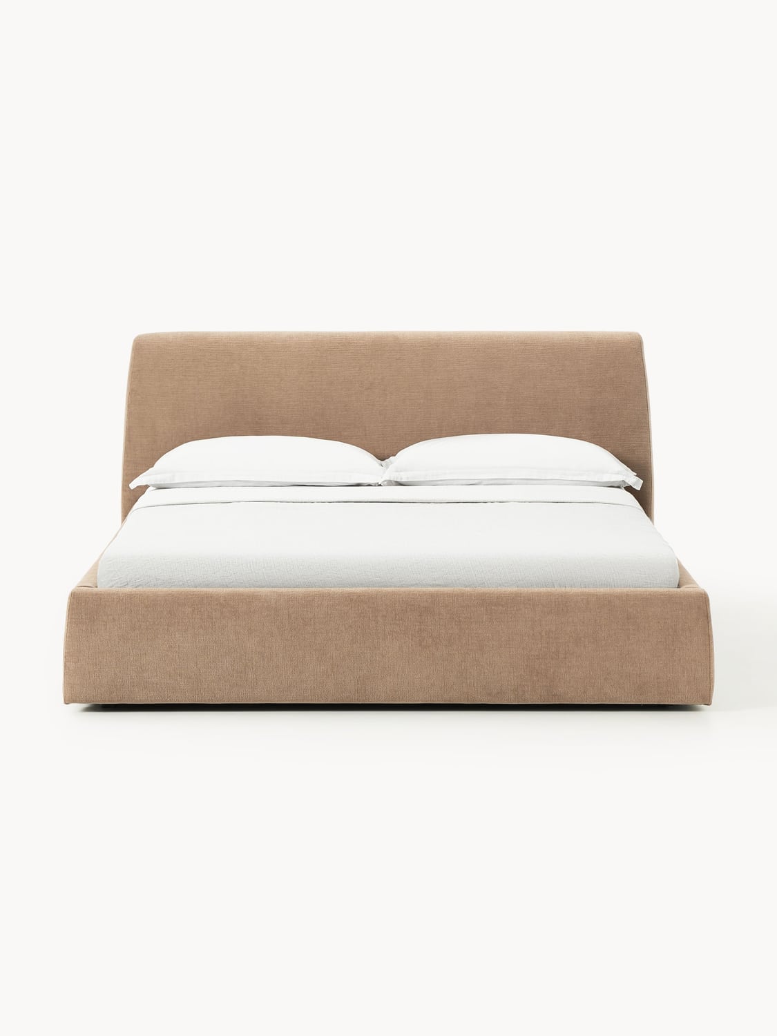 Cloud Upholstered Bed with Storage — Sand