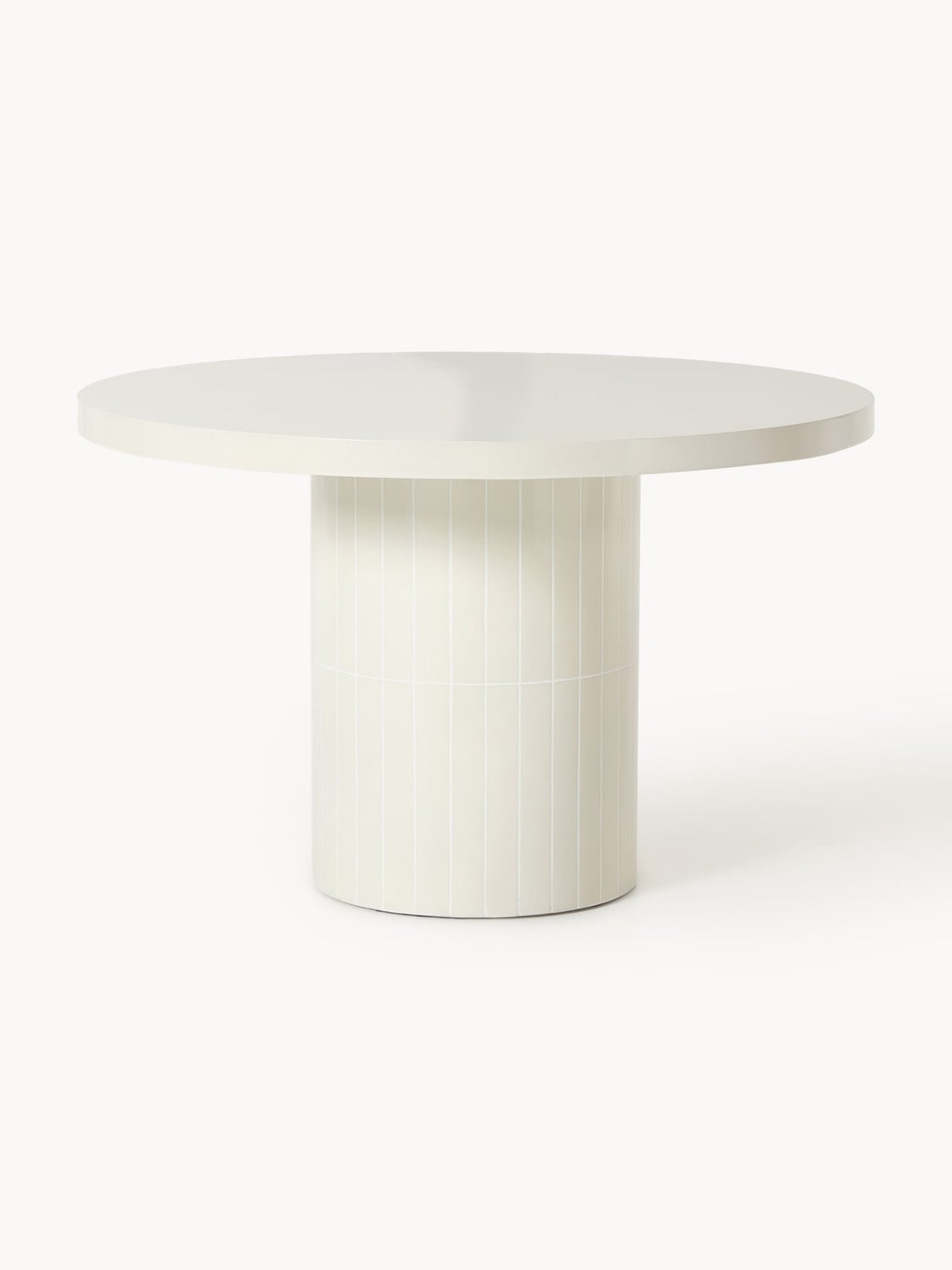 Saya Round Garden Dining Table, Ø 120 cm — Off-White