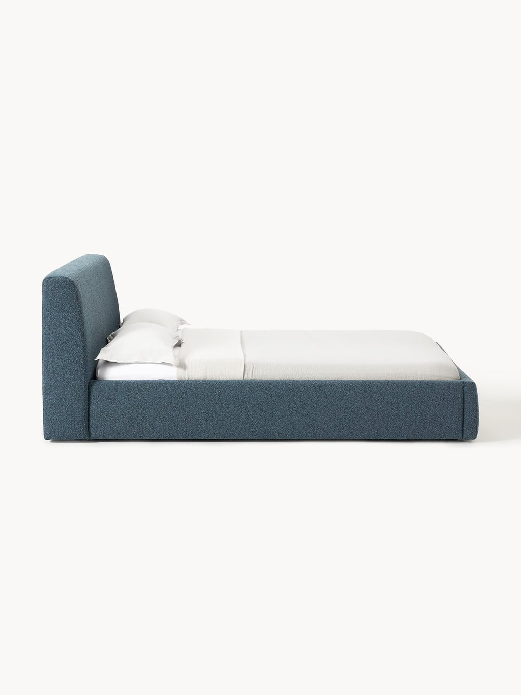 Cloud Bouclé Upholstered Bed — Taupe