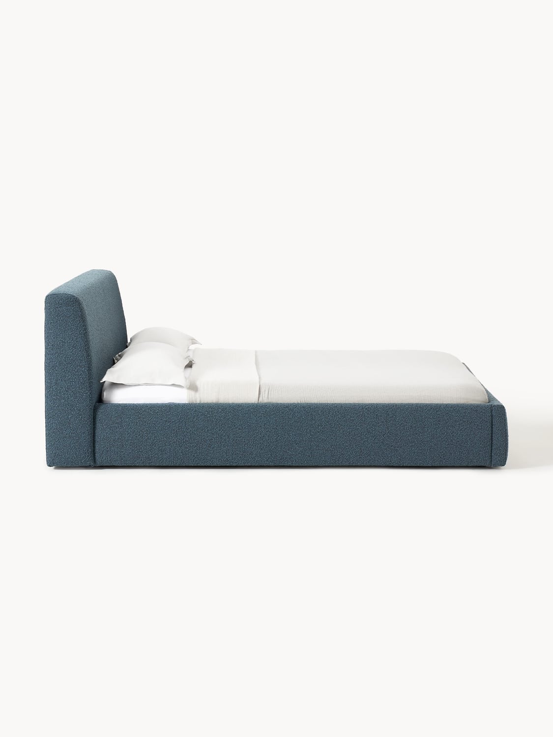 Cloud Bouclé Upholstered Bed — Taupe