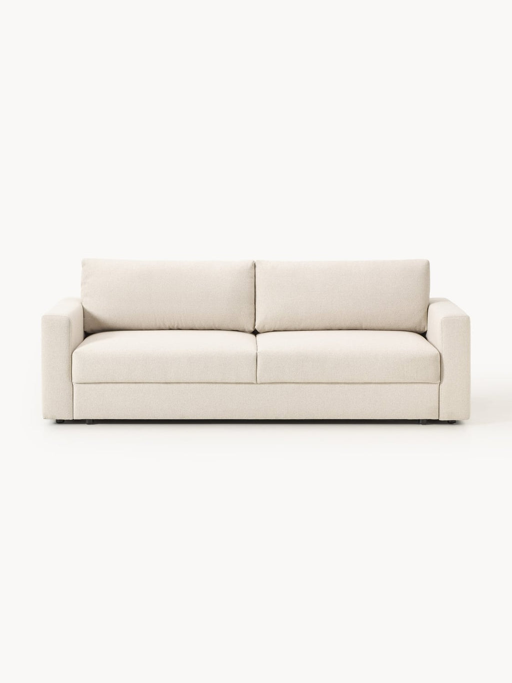 Tasha Bouclé-Sofa Bed (3-seater) with Storage — Blush