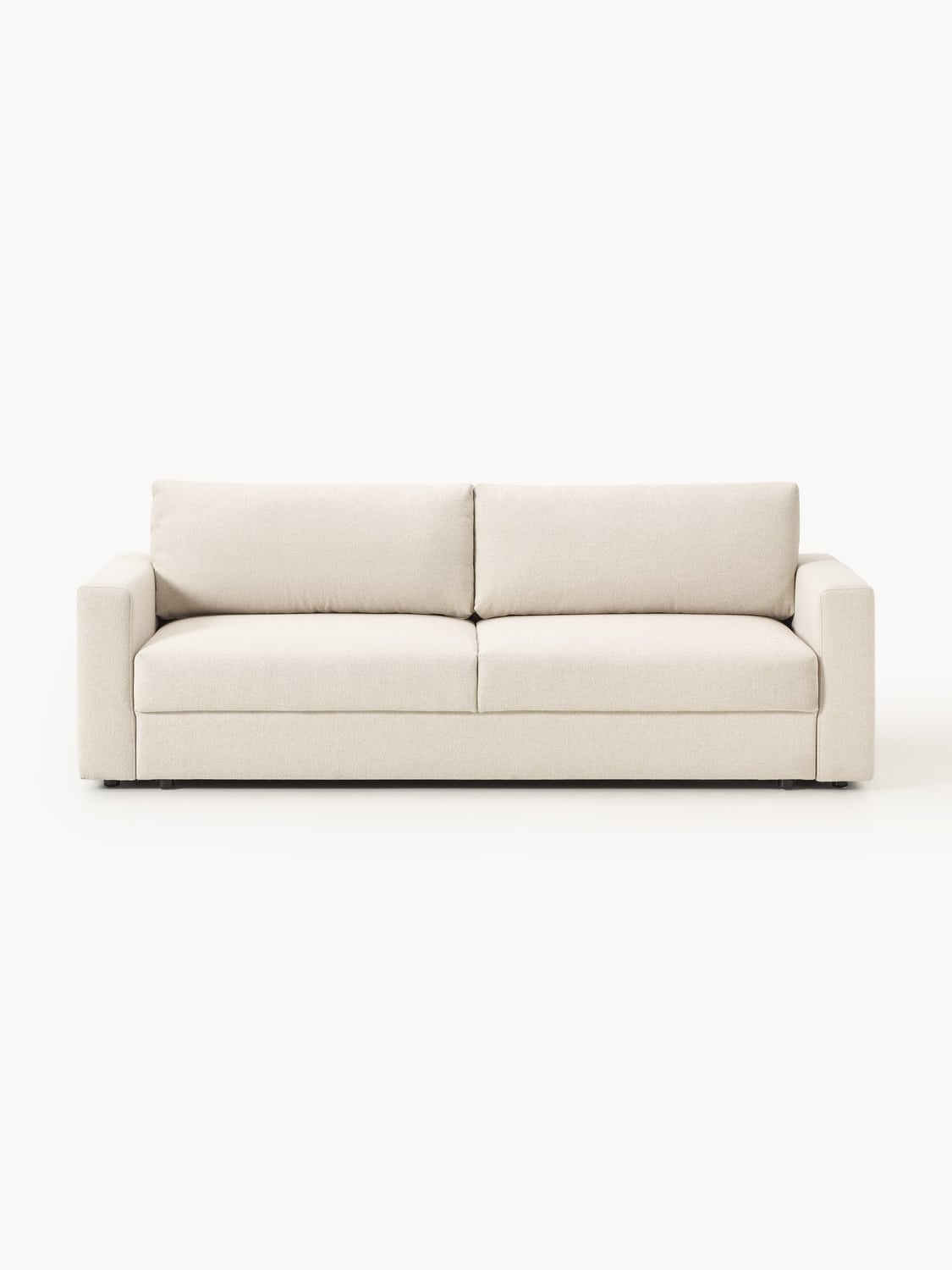Tasha Bouclé-Sofa Bed (3-seater) with Storage — Blush