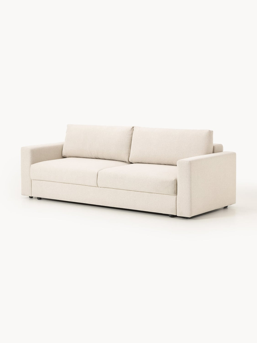 Tasha Bouclé-Sofa Bed (3-seater) with Storage — Blush