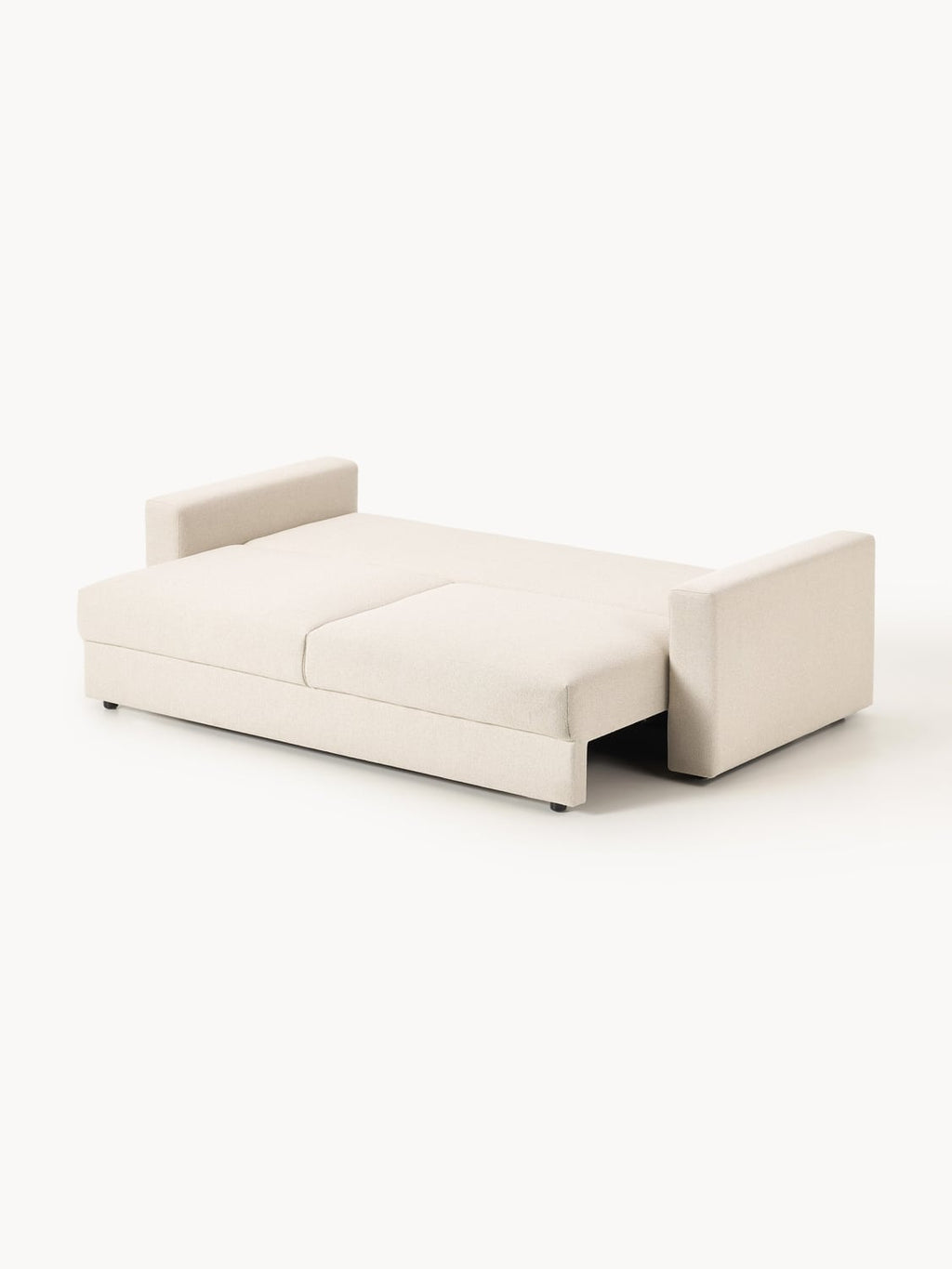 Tasha Bouclé-Sofa Bed (3-seater) with Storage — Blush