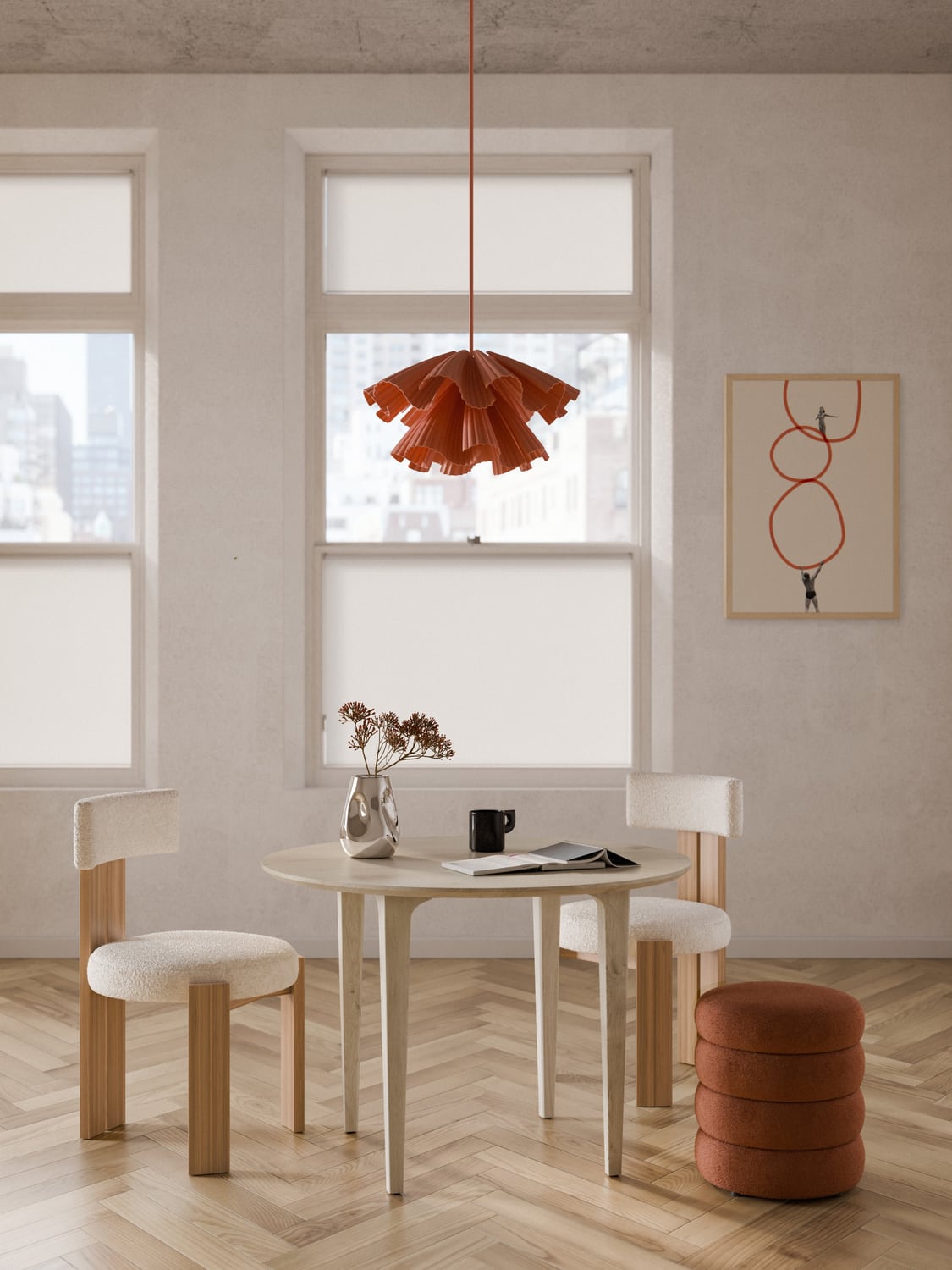 Archie Round Dining Table in Oak