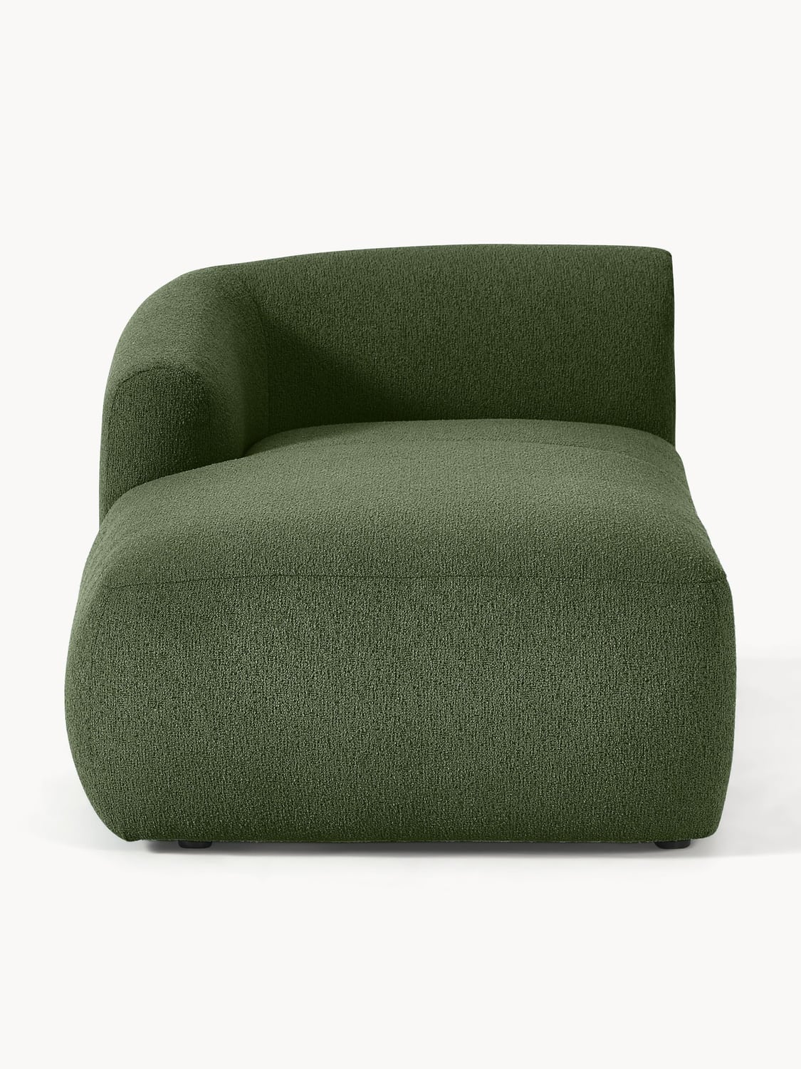 Sofia Bouclé-Chaise-Corner Module — Green