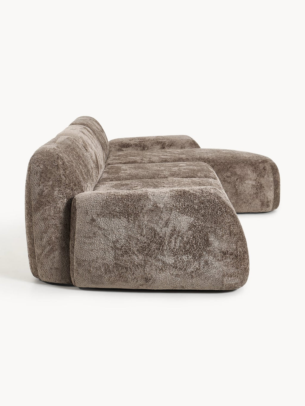 Wolke Modular Teddy Bouclé Corner Sofa (4-seater) — Mushroom