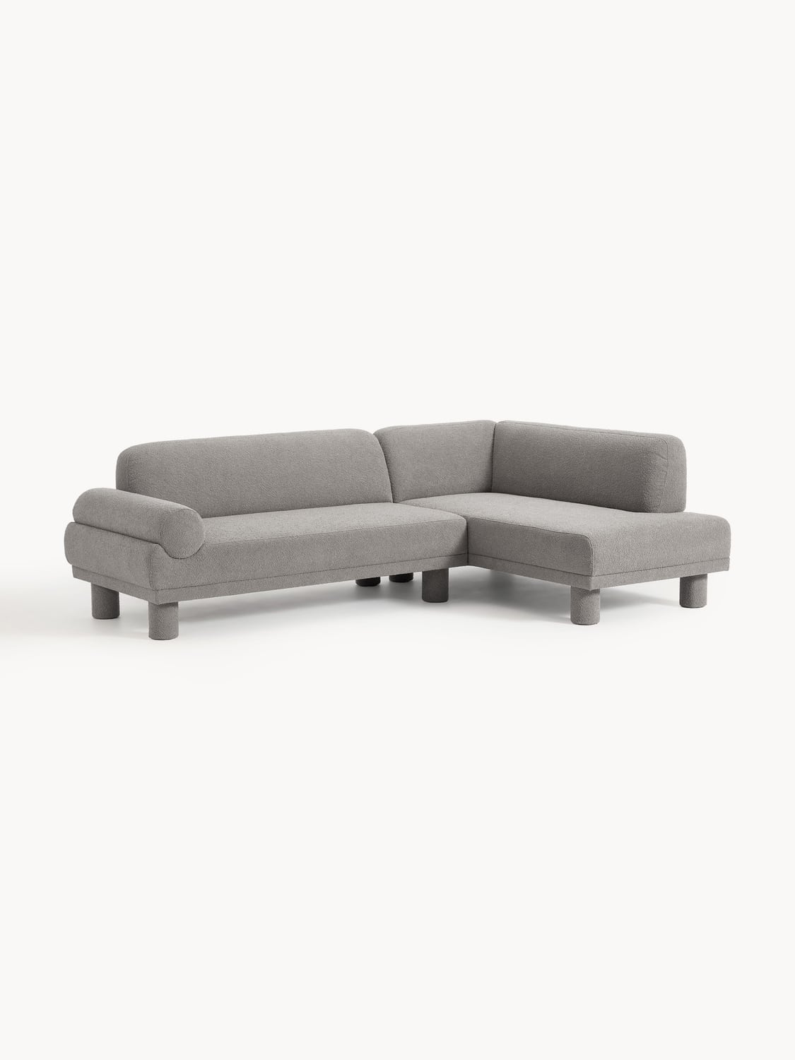 Lilo Bouclé Corner Sofa — Grey