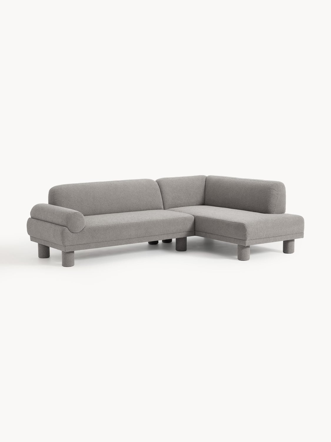 Lilo Bouclé Corner Sofa — Grey