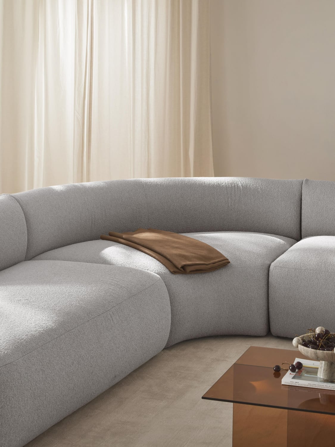 Sofia Round Corner Module — Grey