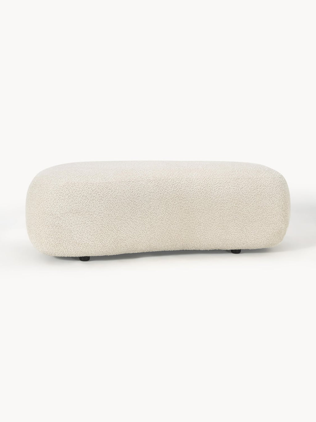 Alba XL-Ottoman in Teddy Bouclé — Light Grey