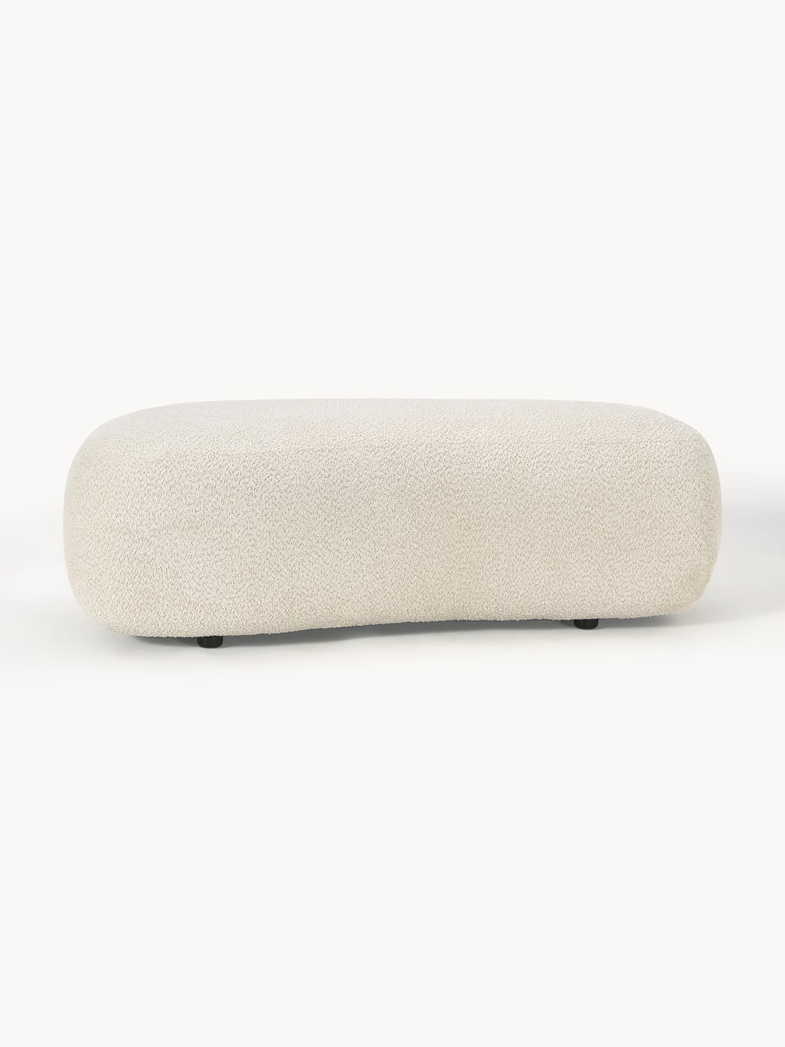 Alba XL-Ottoman in Teddy Bouclé — Light Grey