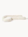 Wolke XL Modular Teddy-Corner Sofa with Chaise Longue — Ivory