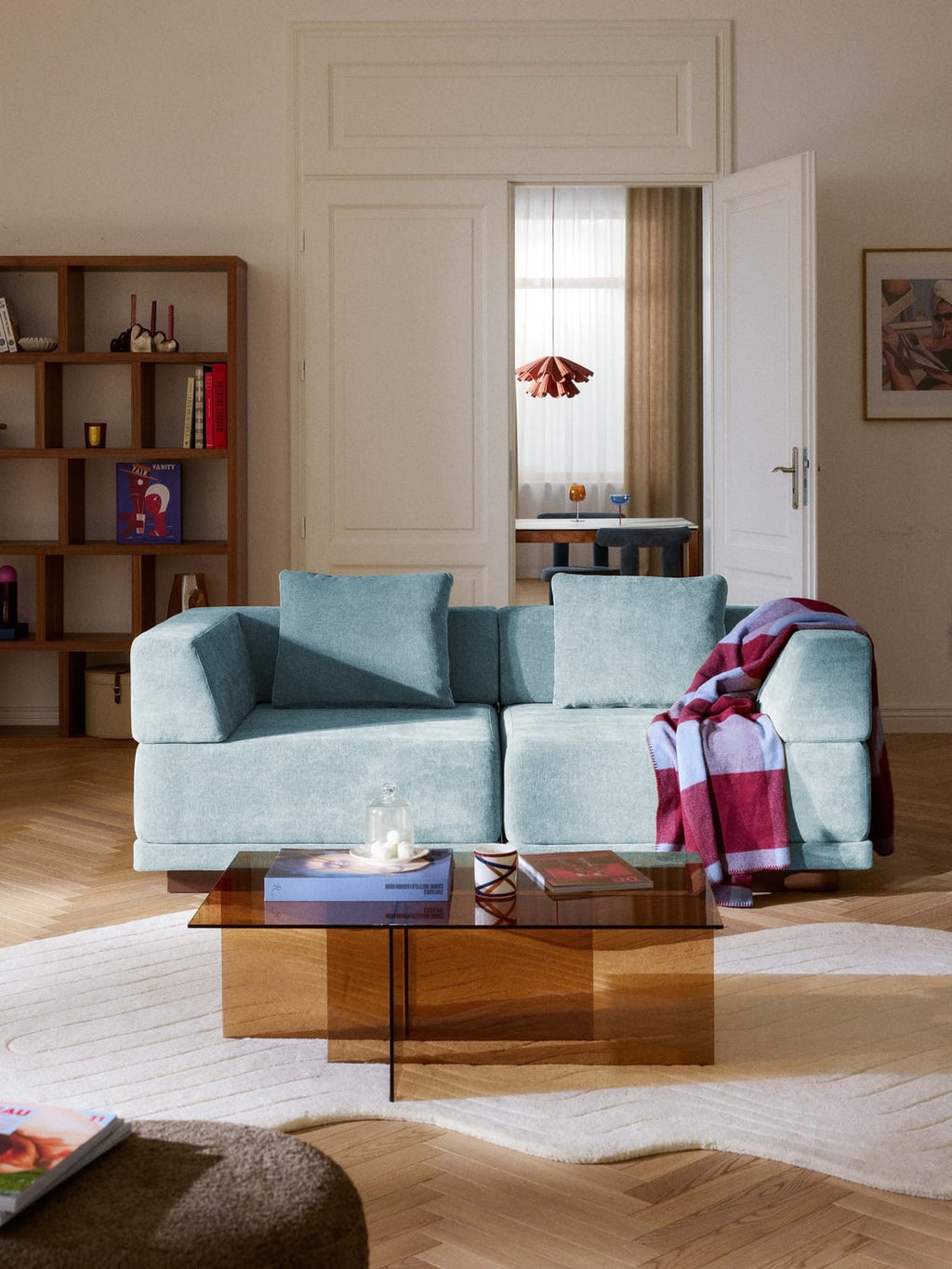 Colin Modular Sofa (2-seater) — Light Blue