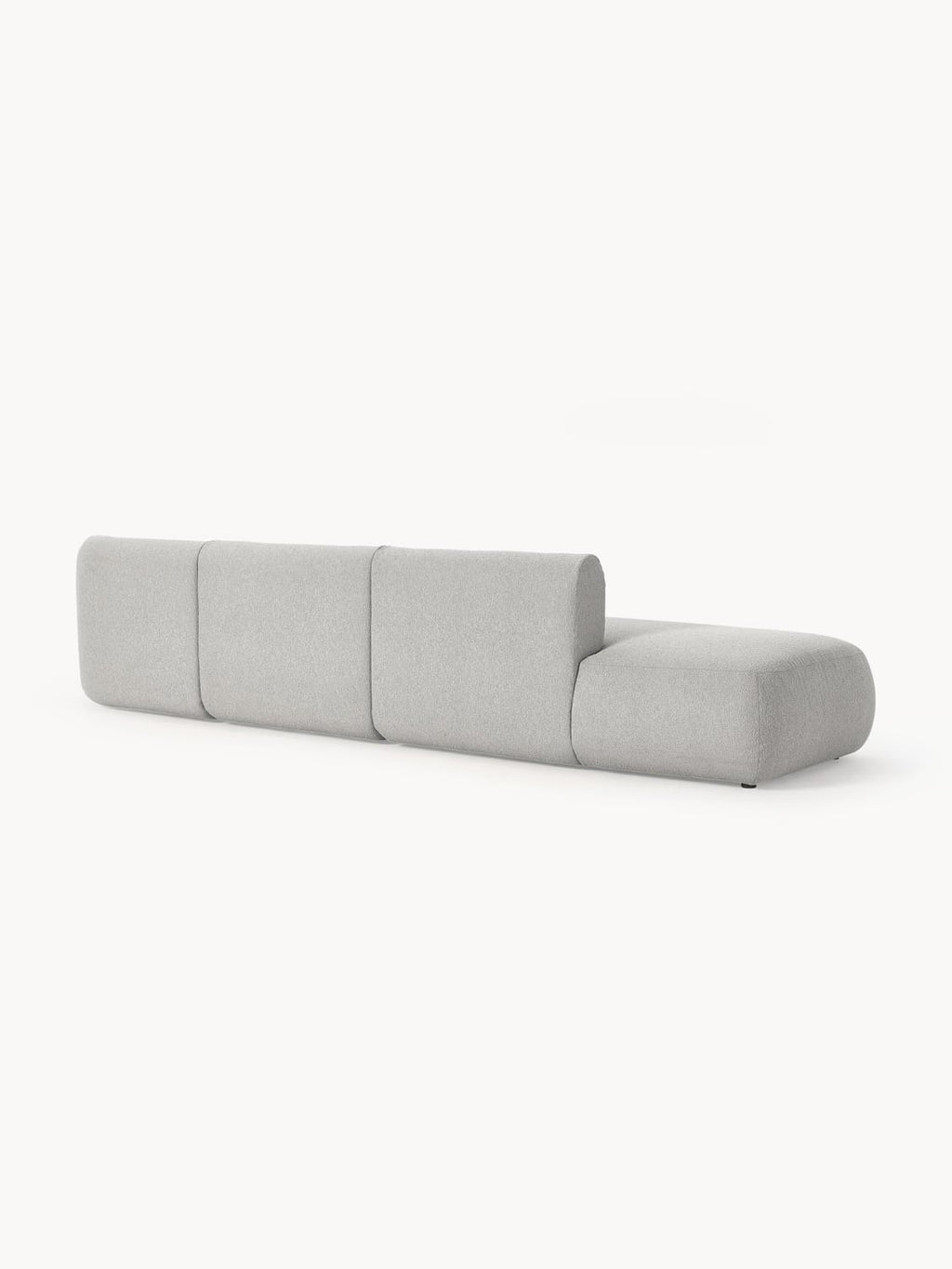 Sofia Modular Bouclé-Chaise (2-seater) — Light Grey
