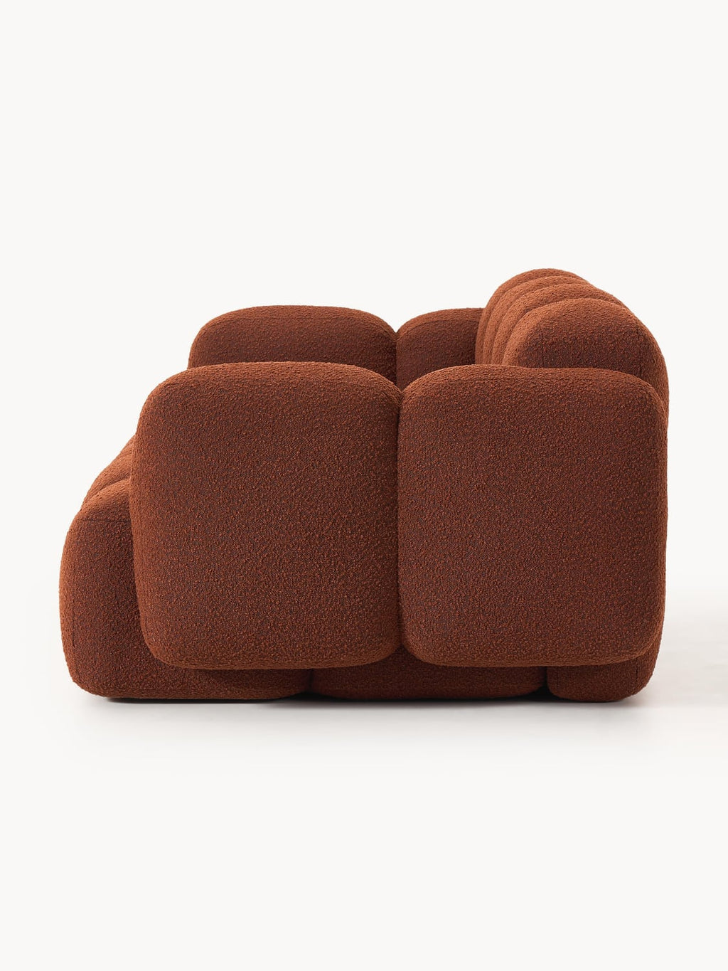 Tayla Modular Sofa (3-seater) in Bouclé — Burgundy