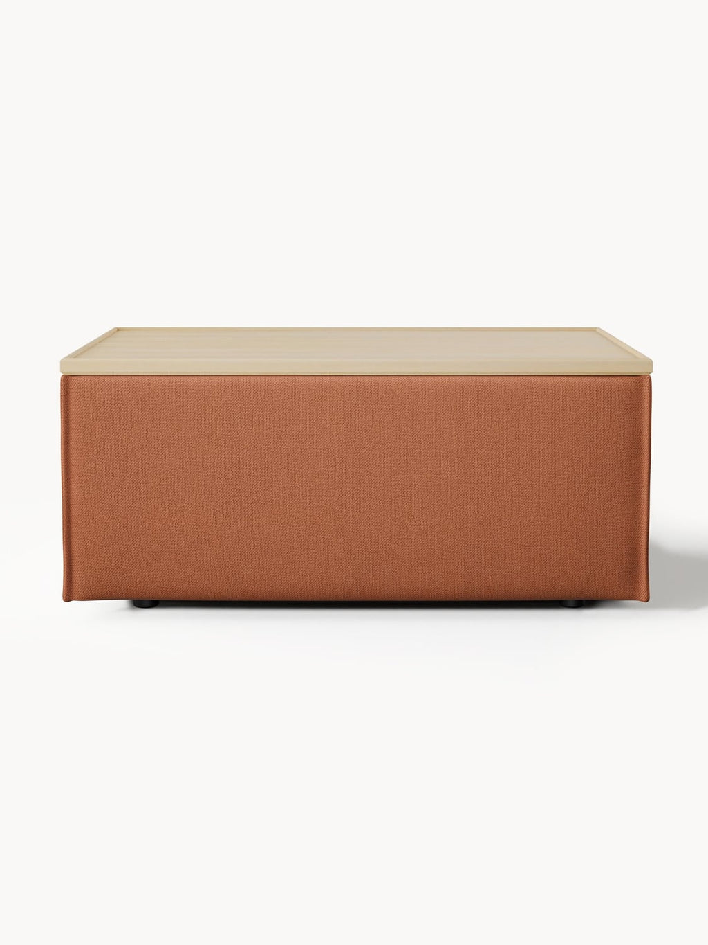 Lennon Sofa Ottoman with Storage — Terracotta