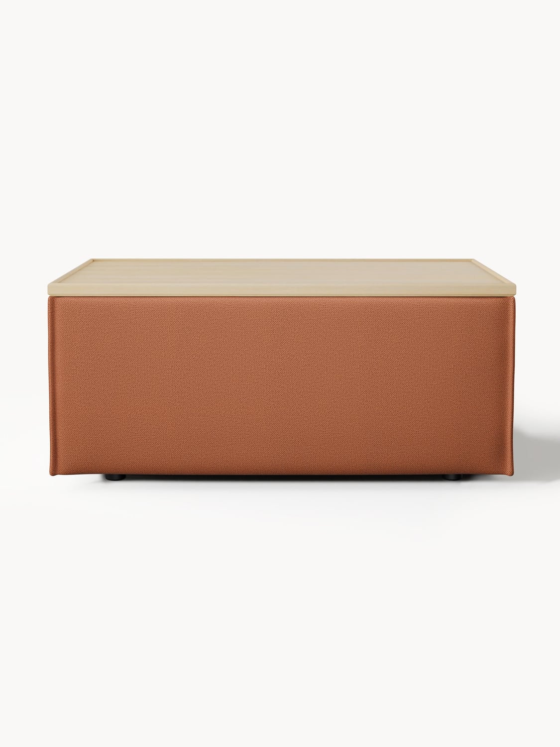 Lennon Sofa Ottoman with Storage — Terracotta