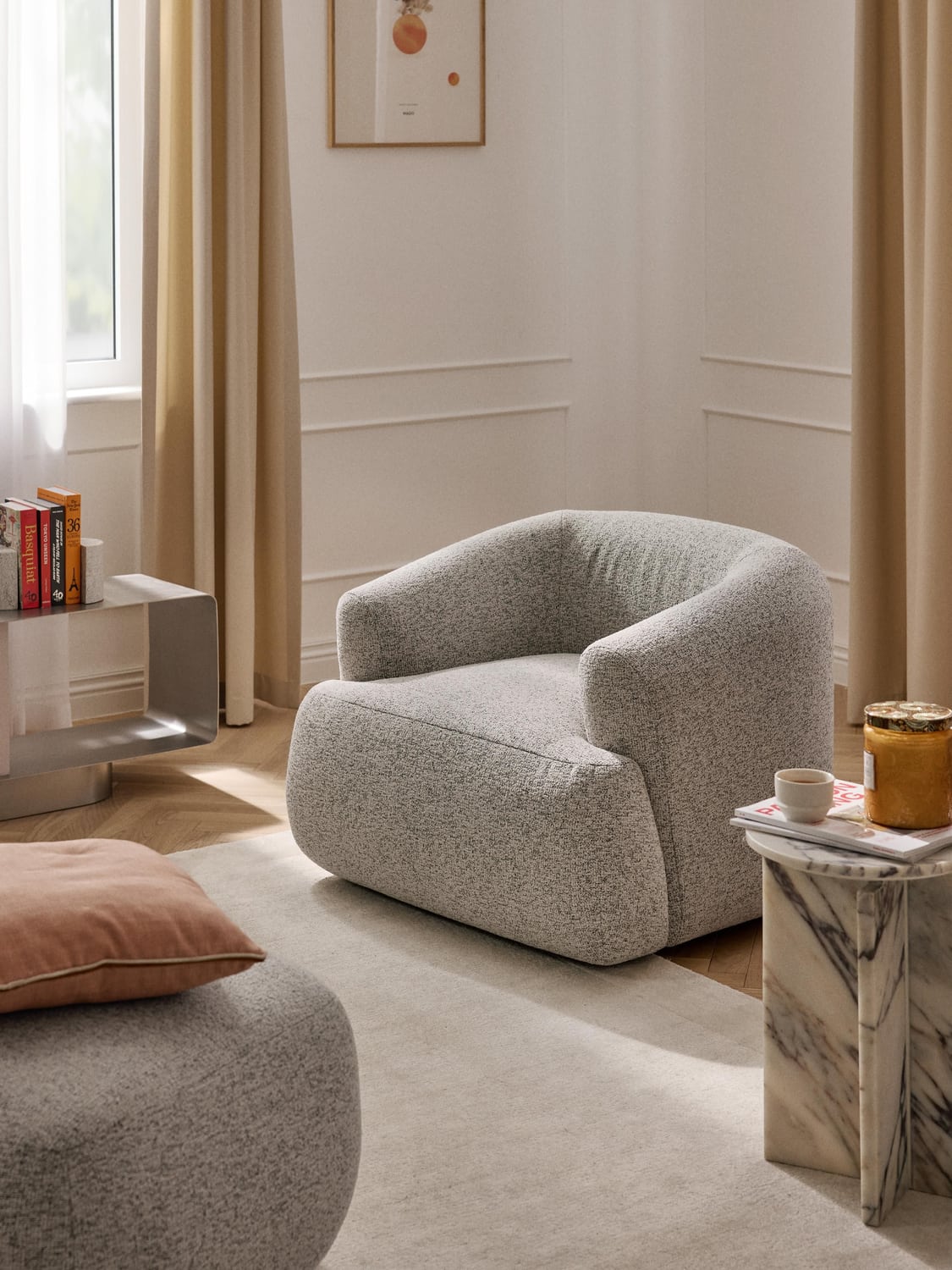 Sofia Bouclé Armchair — Sage