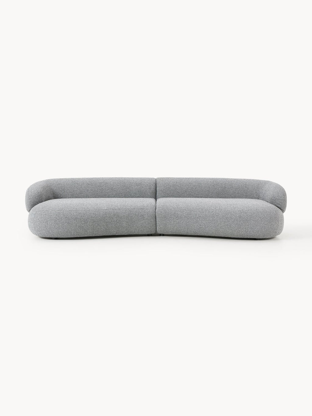 Alba Bouclé Sofa (4-seater) — Grey