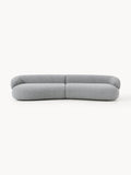 Alba Bouclé Sofa (4-seater) — Grey