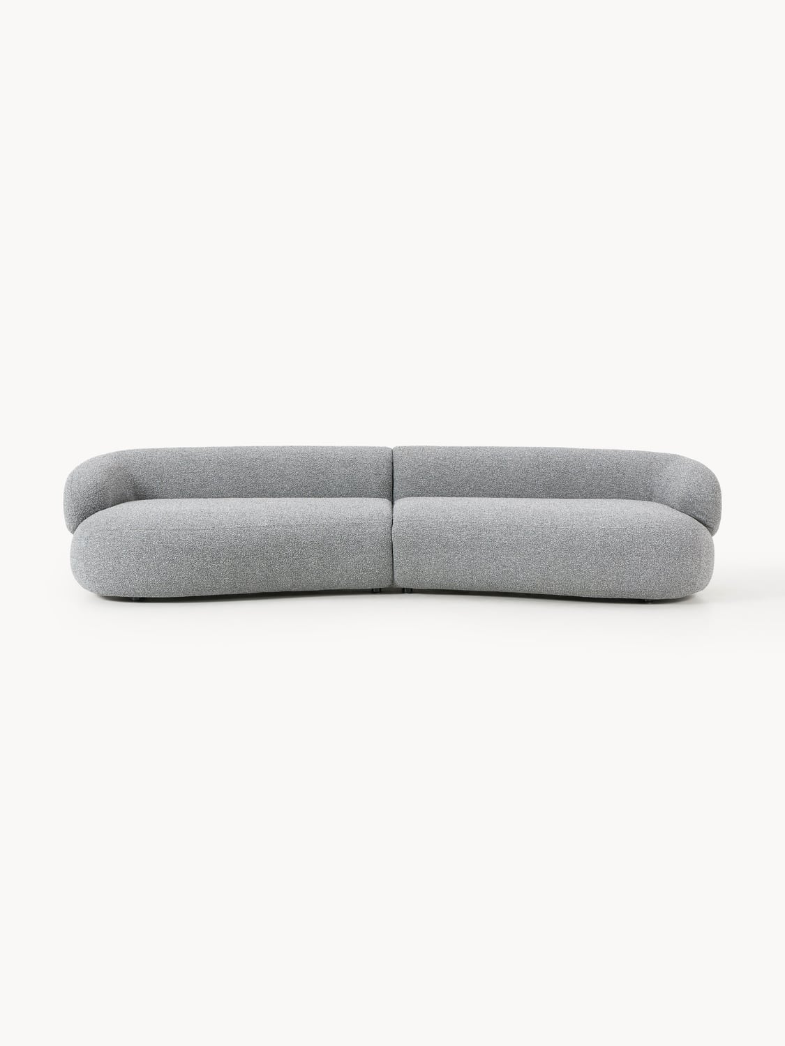 Alba Bouclé Sofa (4-seater) — Grey
