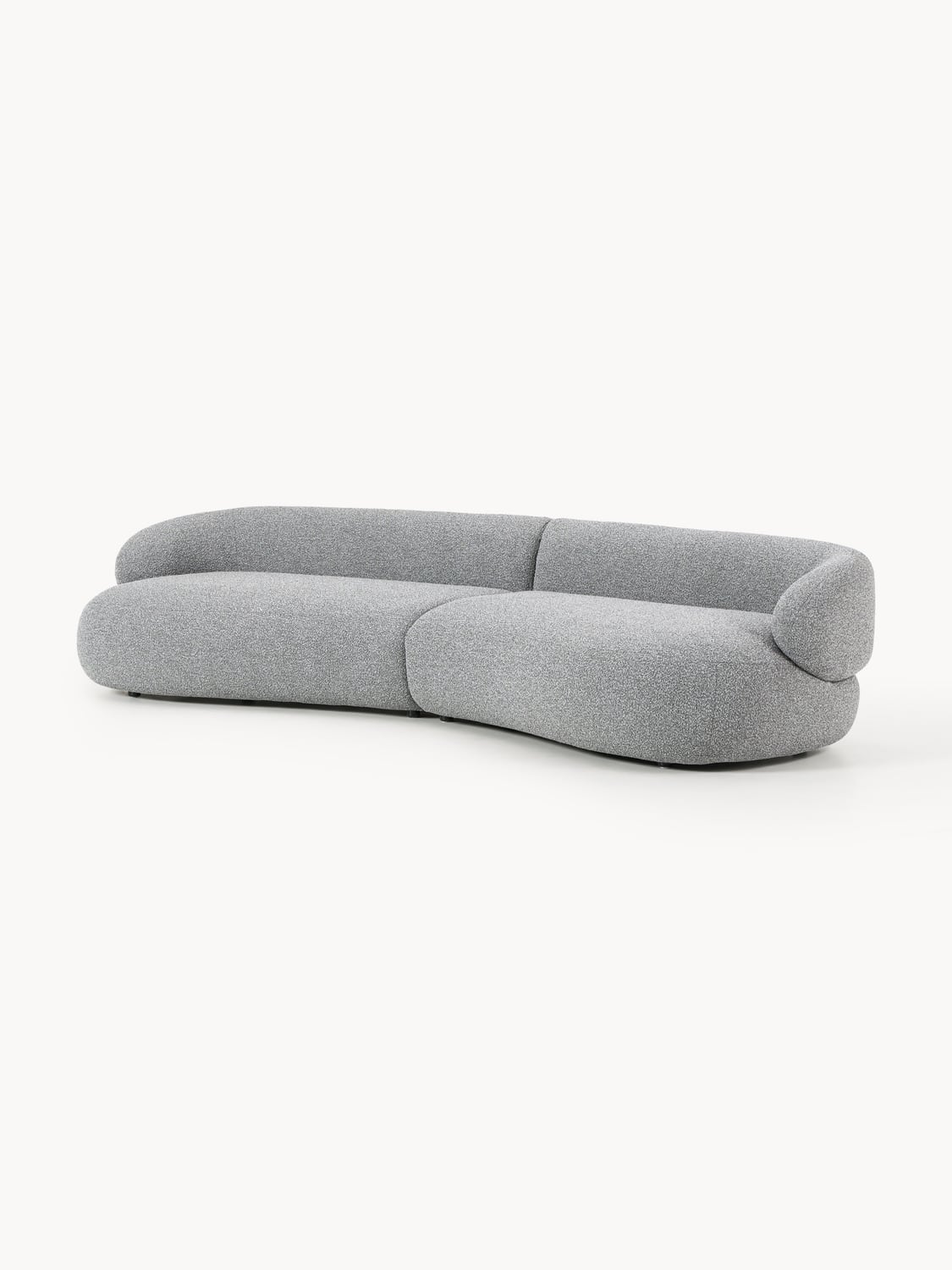 Alba Bouclé Sofa (4-seater) — Grey