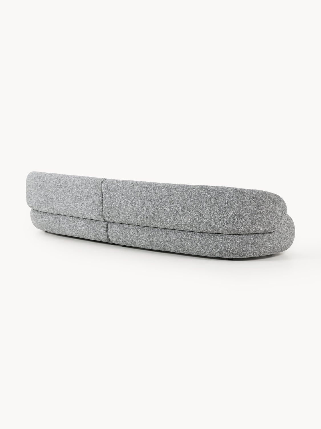 Alba Bouclé Sofa (4-seater) — Grey