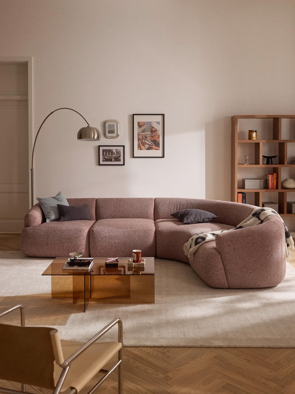 Sofia Modular Bouclé Corner Sofa (4-seater) — Greige