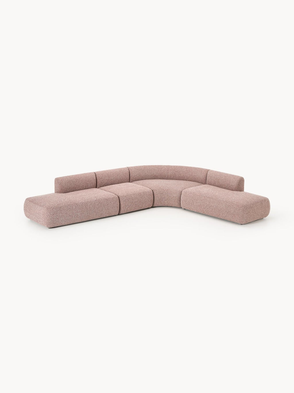 Sofia Modular Bouclé Corner Sofa (4-seater) — Smoke Grey