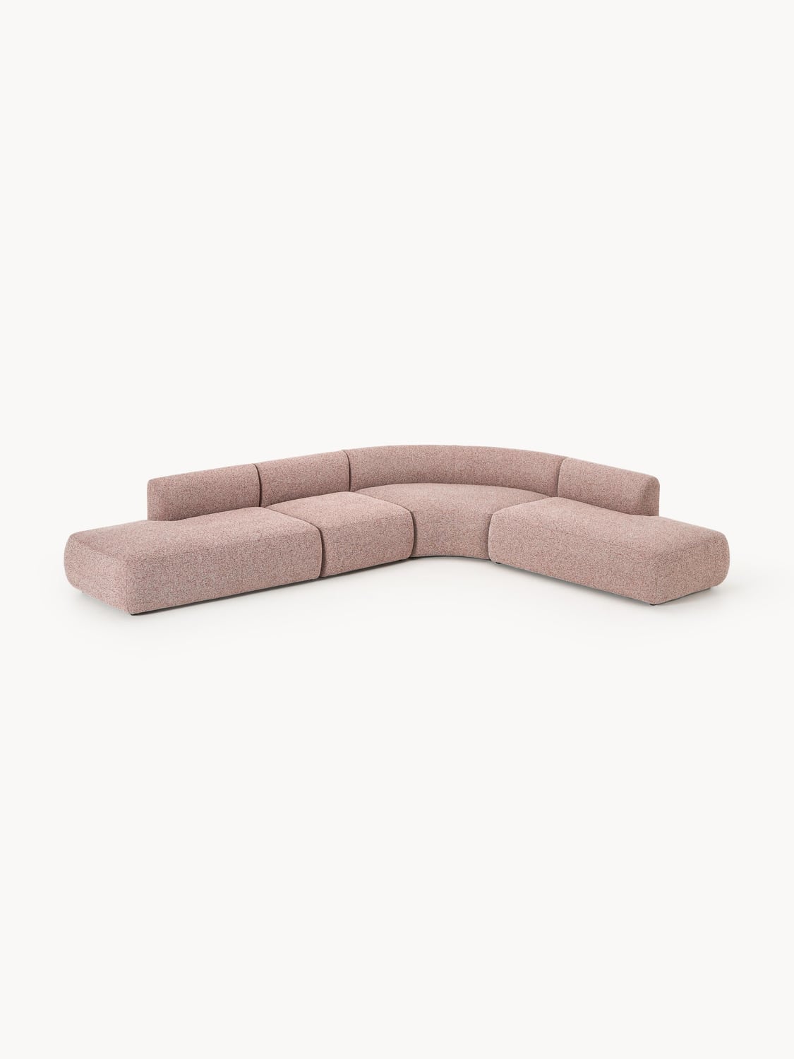 Sofia Modular Bouclé Corner Sofa (4-seater) — Smoke Grey