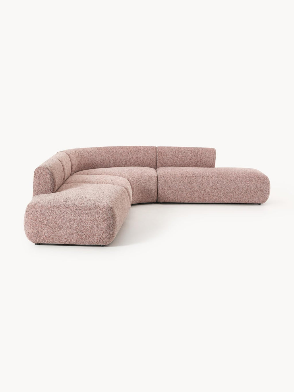 Sofia Modular Bouclé Corner Sofa (4-seater) — Smoke Grey