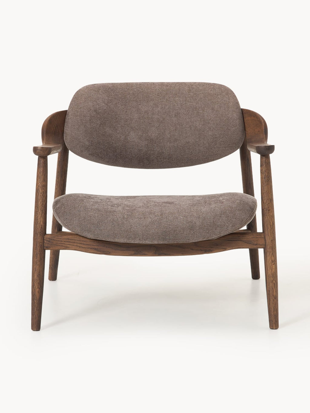 Rae Lounge Chair in Oak — Warm Grey