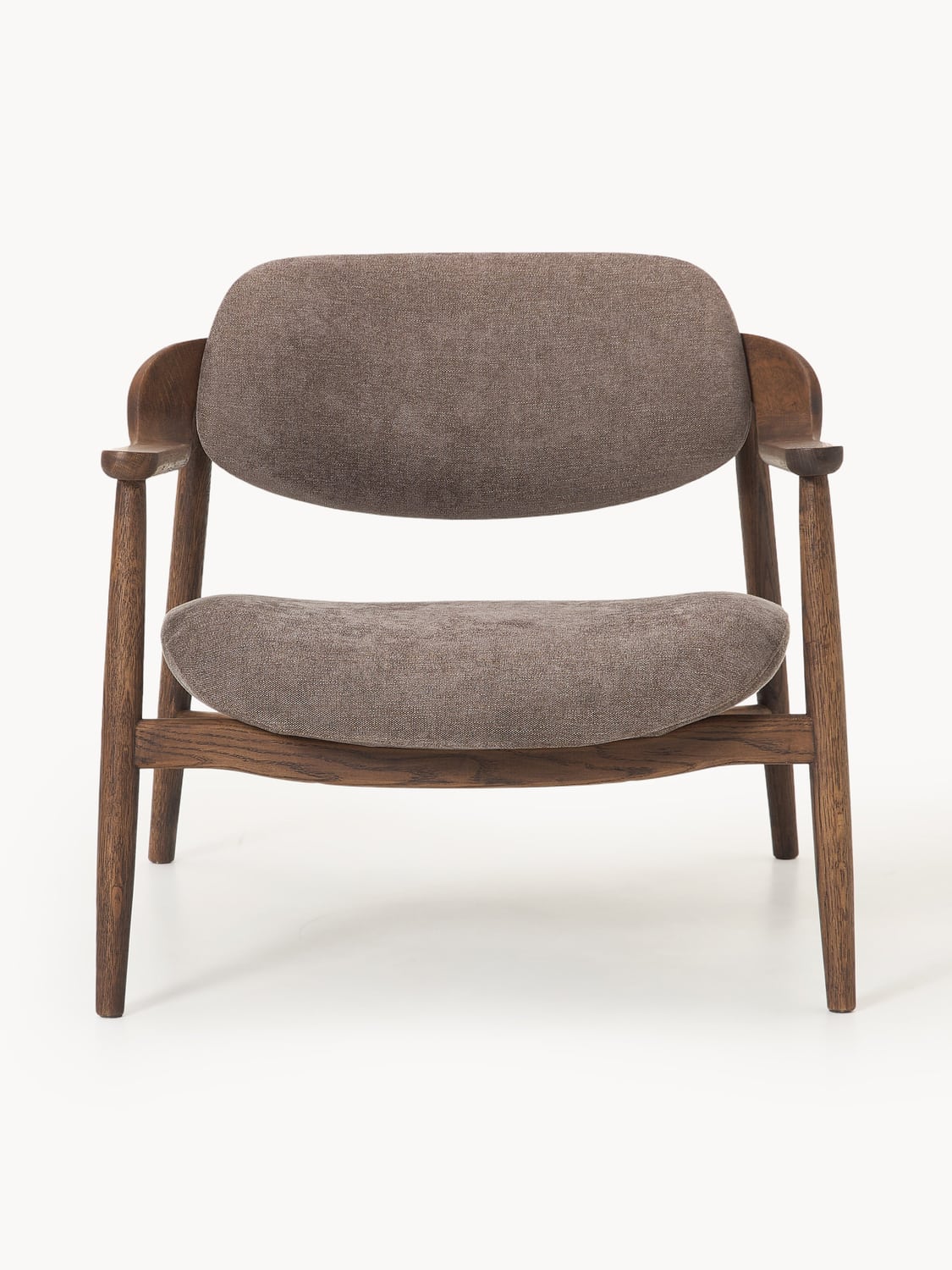Rae Lounge Chair in Oak — Warm Grey