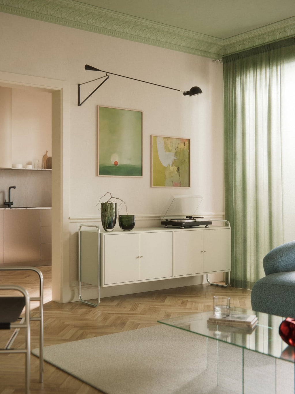 Robyn Metal-Sideboard — Oatmeal