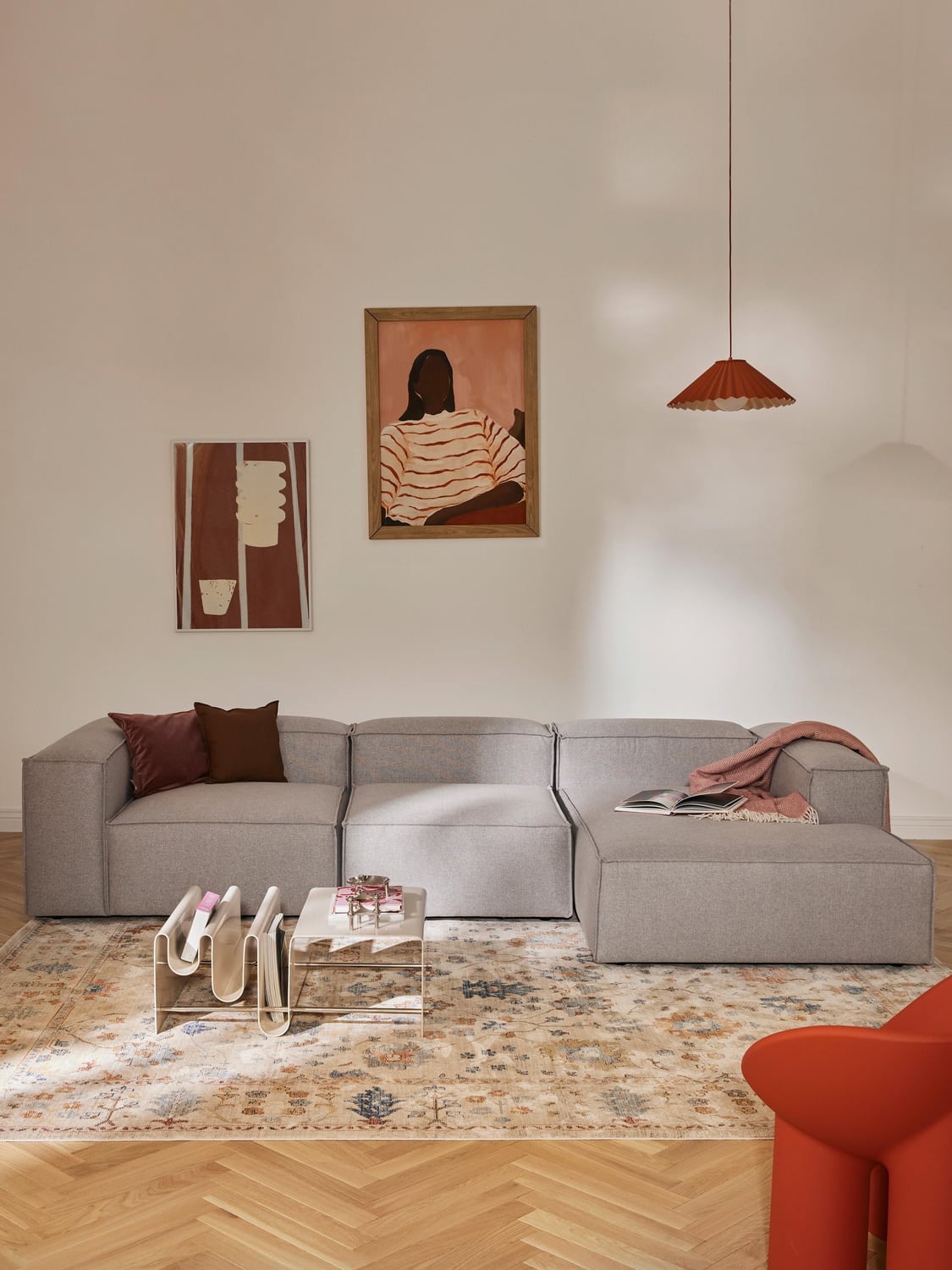 Lennon Modular Corner Sofa (4-seater) — Lilac